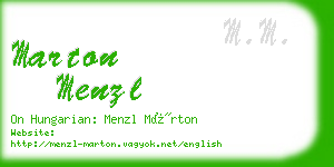 marton menzl business card
